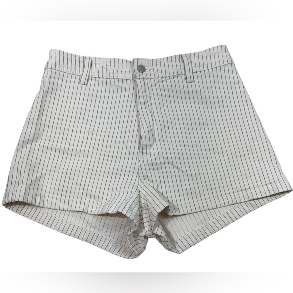 Universal Thread Sailor Shorts Nautical Cream Blue Striped High Rise Shorts 8